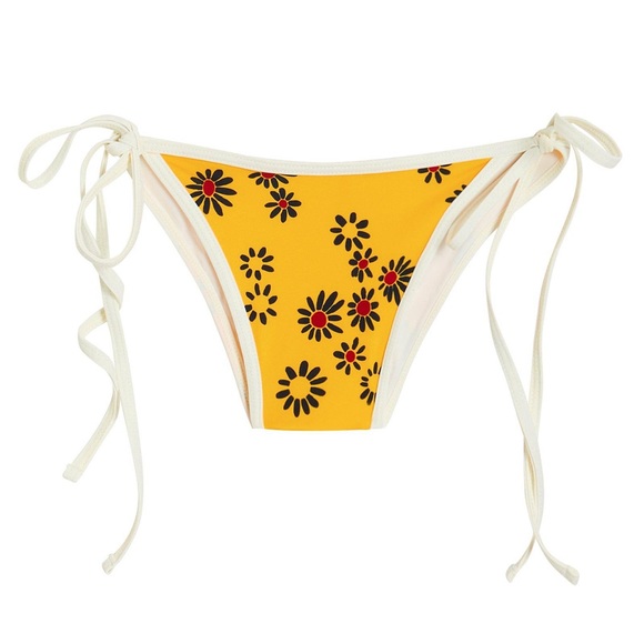 SOLID & STRIPED Other - Solid & Stiped Amber String Bikini Bottom in Yellow Daisy